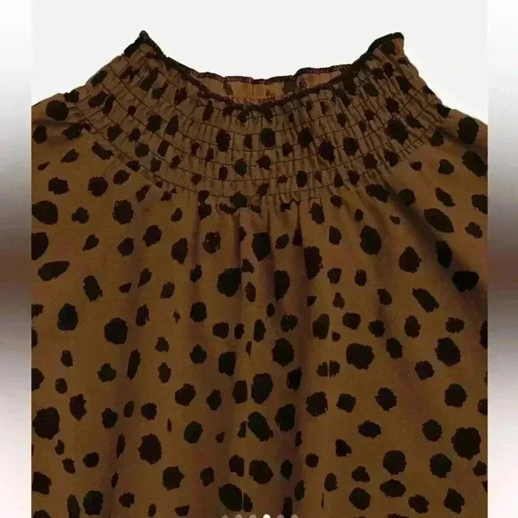 Yozi brown and black dress in size Medium. 🐆 Very flattering! - Picture 3 of 4